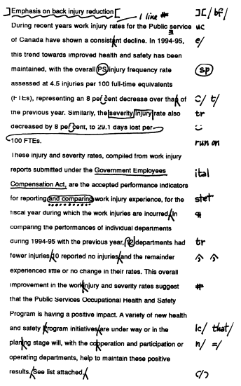 common proofreade’s marks - example